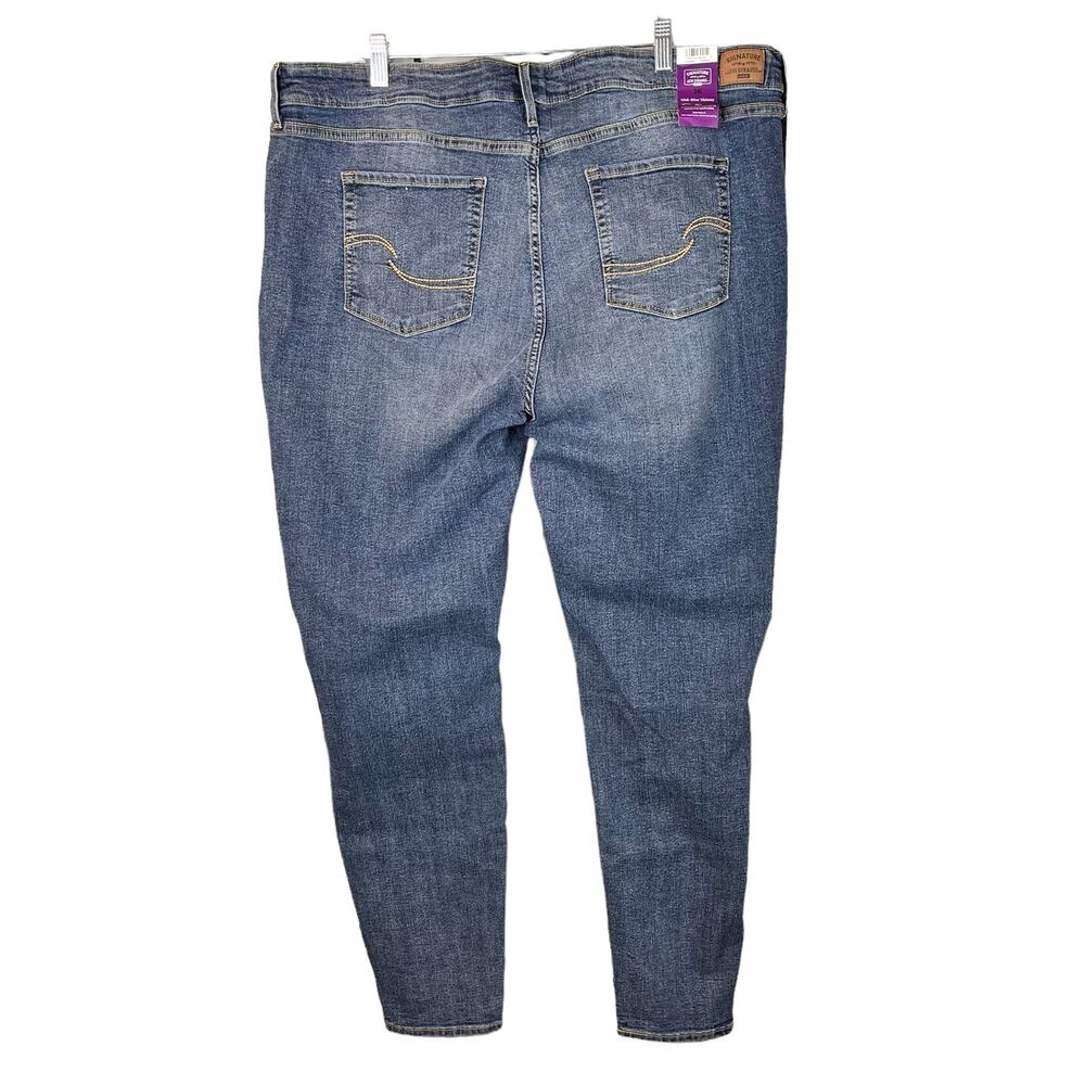 Signature Levi's Strauss Womens Blue Mid Rise Skinny Denim Skinny Jeans 24 L - Picture 2 of 7